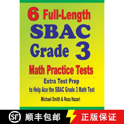 【3-4周达】6 Full-Length SBAC Grade 3 Math Practice Tests : Extra Test Prep to Help Ace the SBAC Grad... [9781646127788]