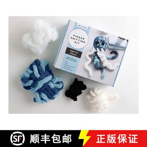 【3-4周达】Super Simple Finger Knitting Kit Jiggle the Jellyfish: Everything You Need Is Included: Ch... [9780764370441]