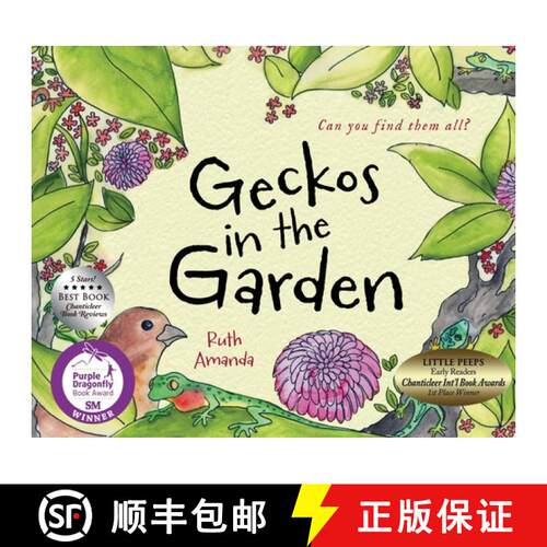 【3-4周达】精装 Geckos in the Garden: Can you find them all? [9789769733046]