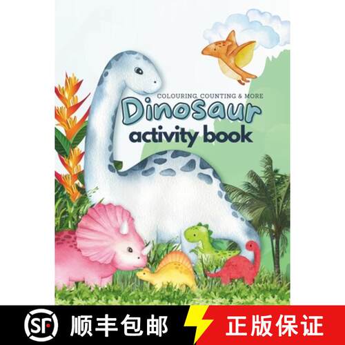 【3-4周达】Dinosaur Activity Book: Colouring, Counting & more [9781763555600]