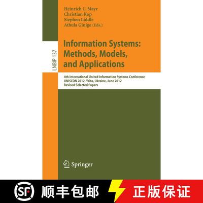 【3-4周达】Information Systems: Methods, Models, and Applications: 4th International United Informati... [9783642383694]