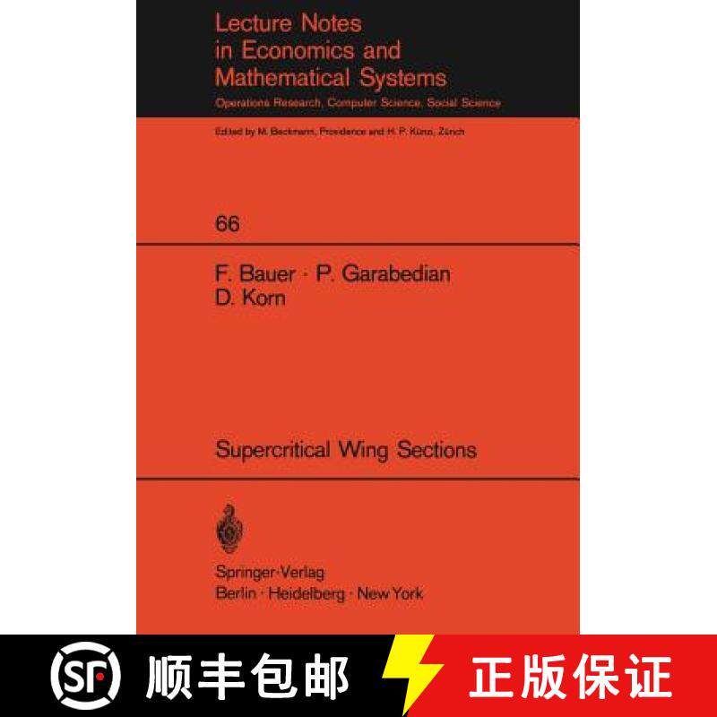 【3-4周达】A Theory of Supercritical Wing Sections, with Computer Programs and Examples : With Comput... [9783540058076]