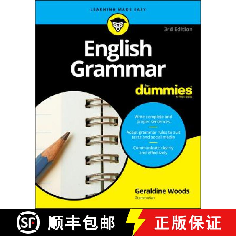 【3-4周达】English Grammar For Dummies 3E [Wiley语言和语言学] [9781119376590]