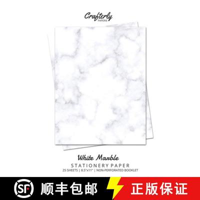 【3-4周达】White Marble Stationery Paper: Cute Letter Writing Paper for Home, Office, Letterhead Desi... [9781636571386]