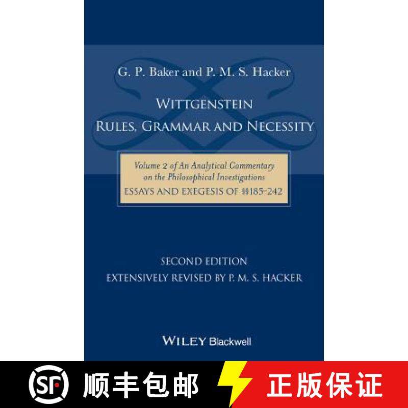 【3-4周达】Wittgenstein - Rules, Grammar & Necessity - Vol Iiof An Analytical Commentary On The Philo... [9781118854594]