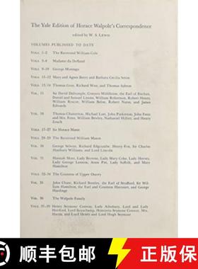 【3-4周达】The Yale Editions of Horace Walpole's Correspondence, Volume 17 : With Sir Horace Mann, I [9780300007015]