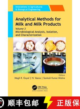 【3-4周达】Analytical Methods for Milk and Milk Products: Volume 3: Microbiological Analysis, Isolati... [9781774917411]