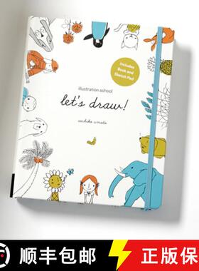 【2-3周达】Illustration School: Let's Draw! (Includes Book and Sketch Pad): A Kit with Guided Book an... [9781592539765]