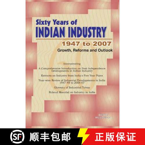 【3-4周达】精装 Sixty Years of Indian Industry - 1947 to 2007: Growth, Reforms and Outlook [9788177081107]