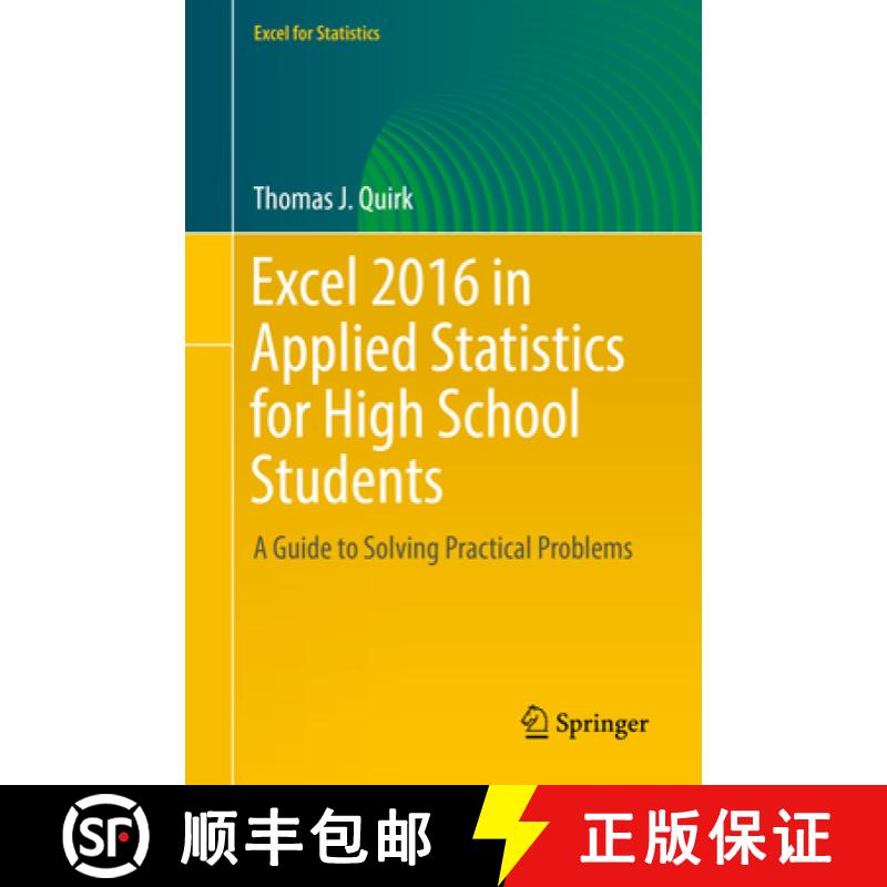 【3-4周达】Excel 2016 in Applied Statistics for High School Students: A Guide to Solving Practical Pr... [9783319899923]