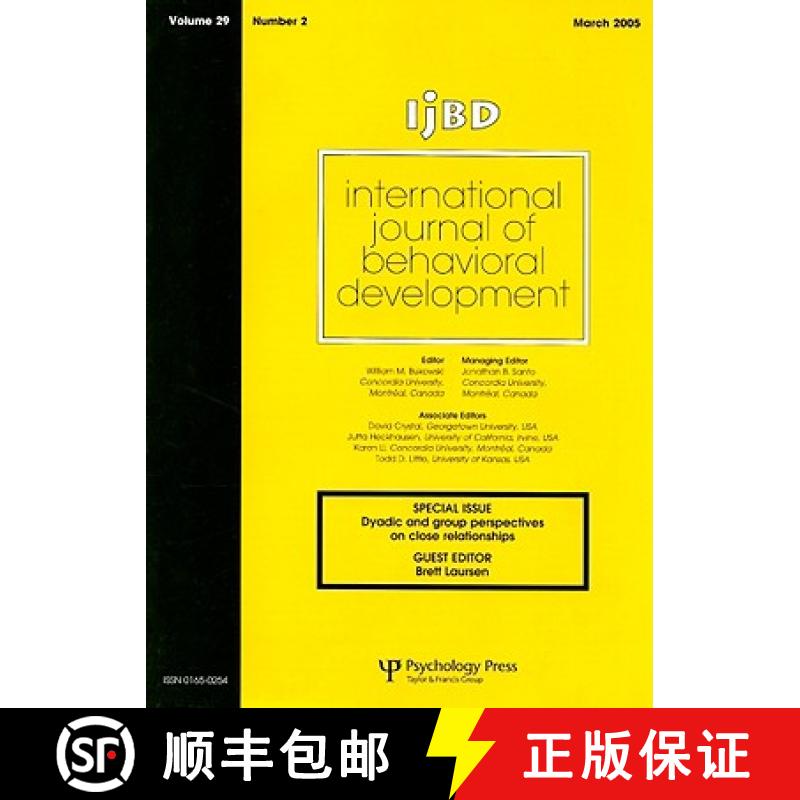 【3-4周达】International Journal of Behavioral Development, Volume 29: Special Issue Dyadic and Group... [9781841699912]