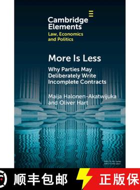 【3-4周达】More is Less: Why Parties May Deliberately Write Incomplete Contracts [9781009396073]