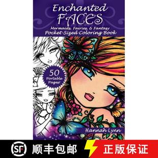 Enchanted 9780692637708 Book Fantasy 4周达 Pocket Mermaids Faces Coloring Fairies Sized