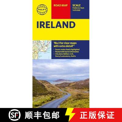 【3-4周达】Philip's Ireland Road Map [9781849075503]