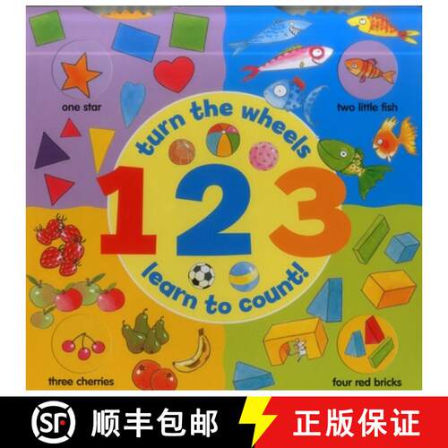 【3-4周达】精装 1 2 3: Turn the Wheels - Learn to Count: Turn the Wheels - Learn to Count [9781861476616]