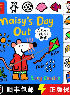 【3-4周达】Maisy's Day Out: A First Words Book: (A Maisy the Mouse Tabbed Board Book about Weather an... [9781536203868]
