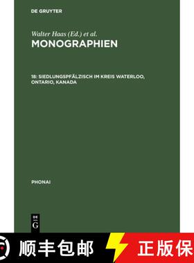 【3-4周达】精装 Monographien, 18, Siedlungspfälzisch im Kreis Waterloo, Ontario, Kanada [9783484230187]