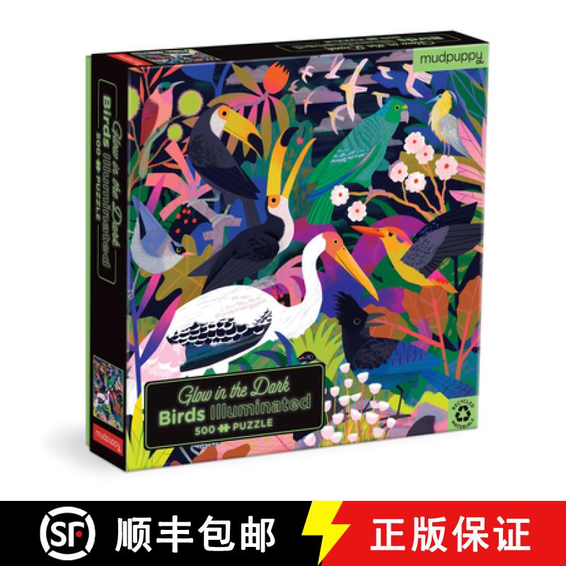 【2-3周达】Birds Illuminated 500 Piece Glow in the Dark Puzzle [9780735378711]