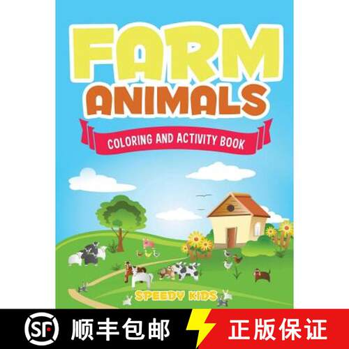 【3-4周达】Farm Animals : Coloring and Activity Book [9781541933842]