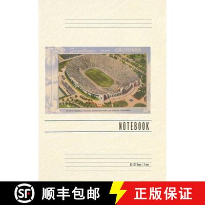 【3-4周达】Vintage Lined Notebook Greetings from California, LA Coliseum [9798385419074]