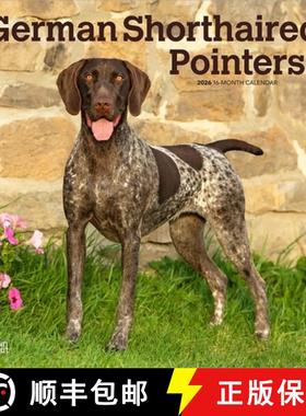 【3-4周达】German Shorthaired Pointers 2026 12 X 24 Inch (Hanging) Monthly Square Wall Calendar Plast... [9798330703401]