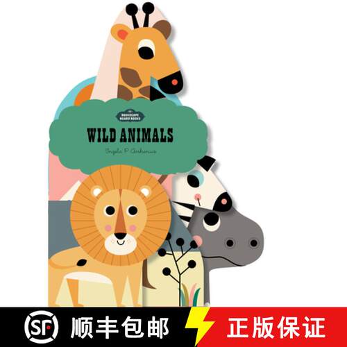 【3-4周达】精装 Bookscape Board Books: Wild Animals [9781797215570]
