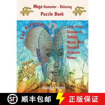 【3-4周达】Mega Gamester - Relaxing Puzzle Book - Large Print, Crosswords, Sudoku, Mazes, Word Search... [9781088185148]