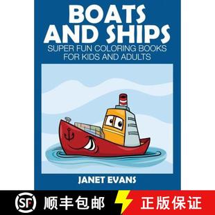 Boats 9781633831193 Adults Coloring 4周达 Books Ships and Kids Super for Fun