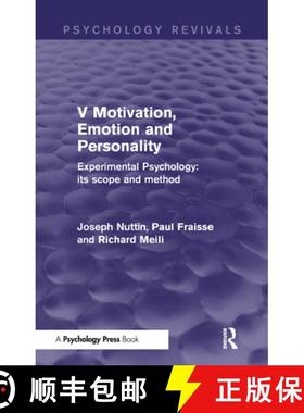 【3-4周达】Experimental Psychology Its Scope and Method: Volume V (Psychology Revivals): Motivation, ... [9781848724686]