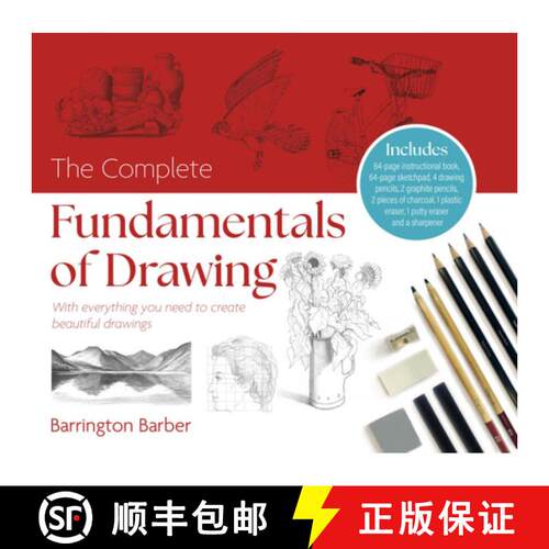【3-4周达】The Complete Fundamentals of Drawing Kit: Includes an Instructional Book, a Sketchpad, Pen... [9781398859180]