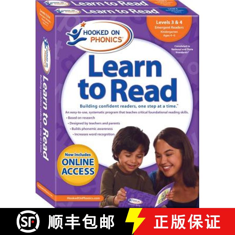 Hooked on Phonics Learn to Read - Levels 3&4 Complete: Emergent Readers (Kindergarten | Ages 4-6) (Le... [9781940384191]