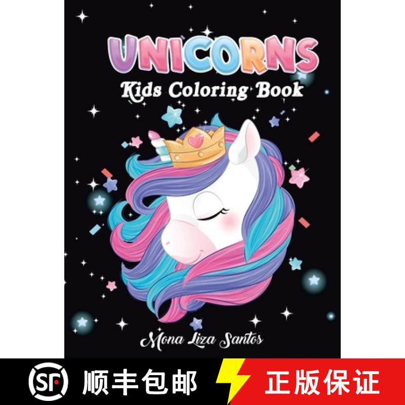 【2-3周达】Unicorns Coloring Book [9781955560313]