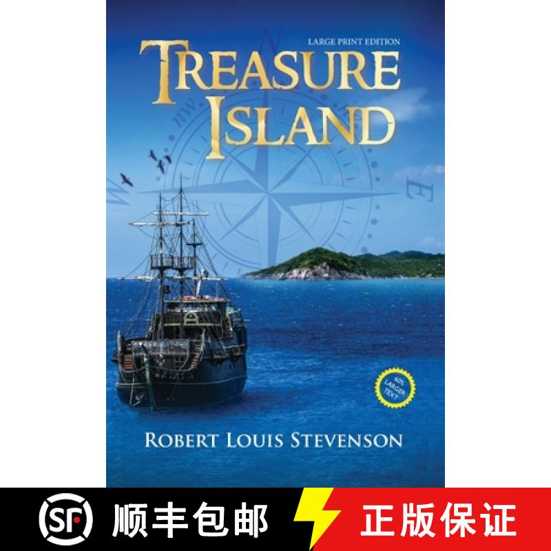 【3-4周达】Treasure Island (Annotated, Large Print) [9781649221339]
