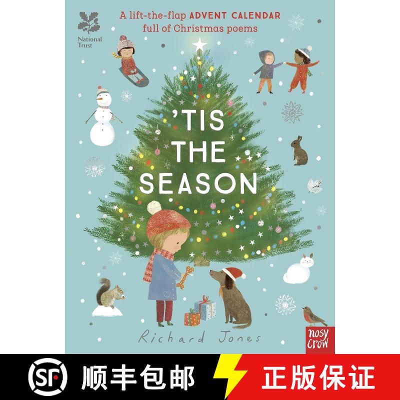 【2-3周达】National Trust: 'Tis the Season: A Lift-the-Flap Advent Calendar Full of Christmas Poems [9781839946868]