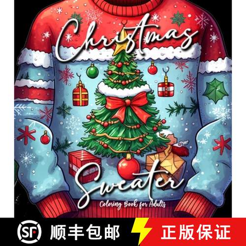 【3-4周达】Christmas Sweater Coloring Book for Adults: Ugly Sweater Coloring Book Christmas Christmas... [9783758409073]