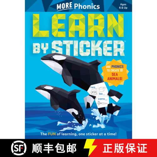 Learn by Sticker: More Phonics: Use Phonics to Create 10 Sea Animals! [9781523523948]