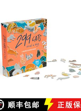 现货 299只猫和一只狗拼图 不带框 299 Cats (and a Dog): A Feline Cluster Puzzle [9781786276582]