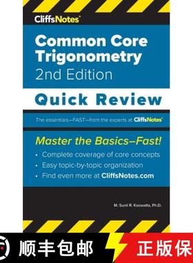 预订 CliffsNotes Common Core Trigonometry: Quick Review [9781957671161]