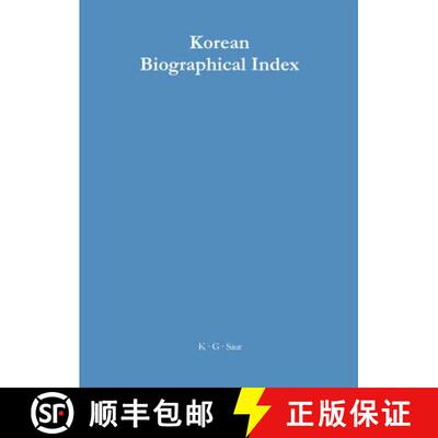 【3-4周达】Korean Biographical Index / Koreanischer Biographischer Index [9783598342660]