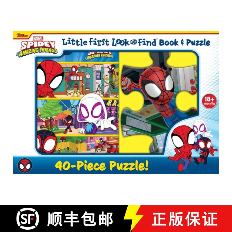 【2-3周达】Disney Junior Marvel Spidey and His Amazing Friends: Little First Look and Find Book & Puzzle [9781503769984]