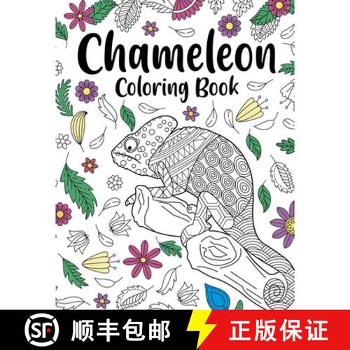【3-4周达】Chameleon Coloring Book: Coloring Books for Adults, Chameleon Zentangle Coloring Pages, Re... [9781794750128]