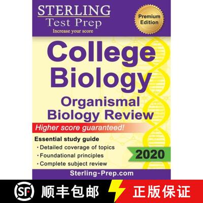 【3-4周达】Sterling Test Prep College Biology: Organismal Biology Review [9781947556676]