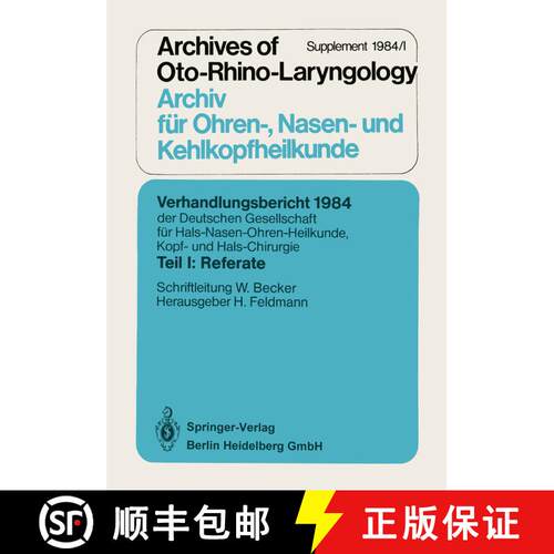 【3-4周达】Verhandlungsbericht 1984 der Deutschen Gesellschaft für Hals- Nasen- Ohren-Heilkunde, Kop... [9783540131731]