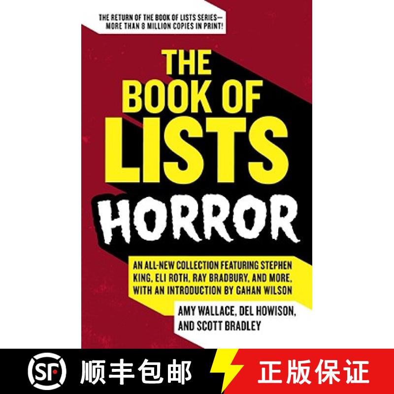 【3-4周达】The Book of Lists: Horror: An All-New Collection Featuring Stephen King, Eli Roth, Ray Bra... [9780061537264]
