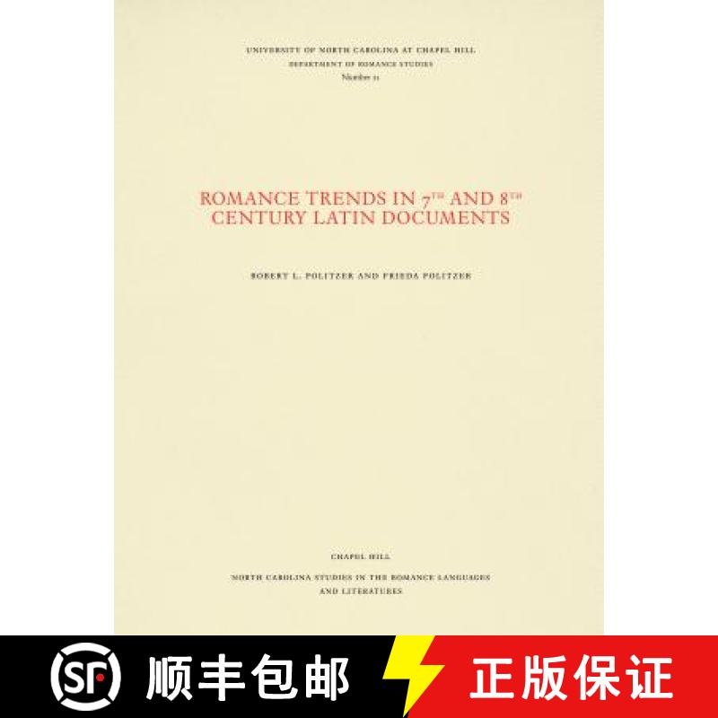 预订 Romance Trends in 7th and 8th Century Latin Documents [9780807890219]