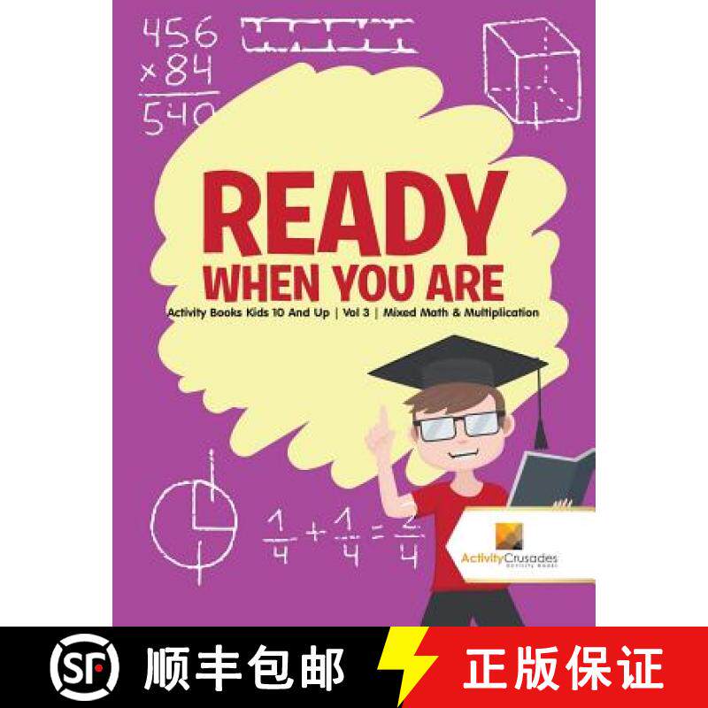 【3-4周达】Ready When You Are : Activity Books Kids 10 And Up | Vol 3 | Mixed Math & Multiplication [9780228221968]