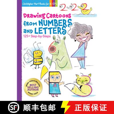 【3-4周达】Drawing Cartoons from Numbers and Letters, Volume 5: 125+ Step-By-Steps [9781684620159]