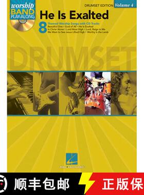 【3-4周达】He Is Exalted - Drum Edition: Worship Band Play-Along Volume 4 [With CD (Audio)] [9781423417309]