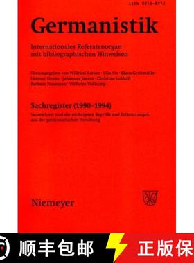 预订 Germanistik, Sachregister (1990-1994): Verzeichnet Sind Die Wichtigsten Begriffe Und Erlauterung... [9783484621015]