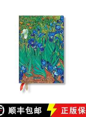 预订 Paperblanks 2026 Van Gogh's Irises Van Gogh's Irises 12-Month Planner Mini Horizontal Elastic Ba... [9780349709888]